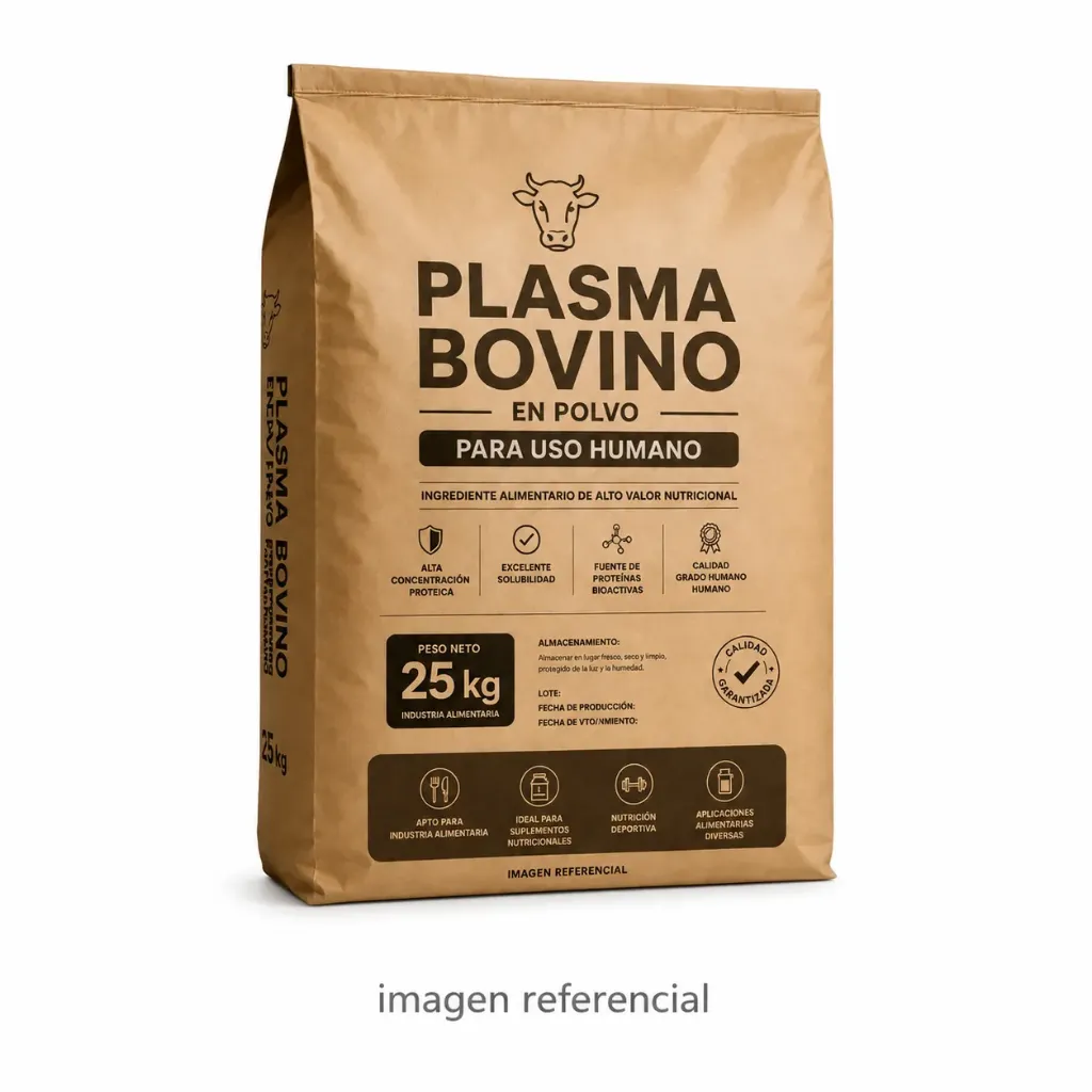 PLASMA EN POLVO BOVINO CONSUMO HUMANO