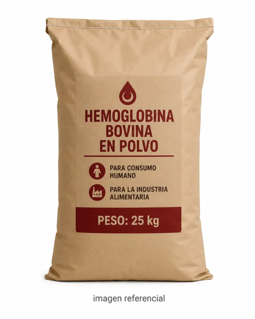 HEMOGLOBINA EN POLVO CONSUMO HUMANO- INDUSTRIA ALIMENTARIA